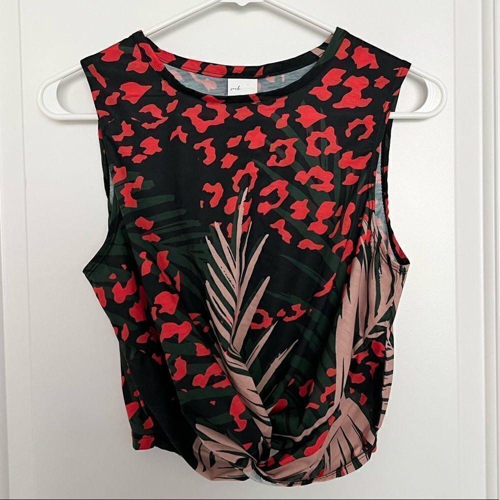 Twist front tank crop top